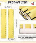 2 Pack Blackout Door And Window Curtains, Thick Polyester Light Blocking Covers, 7.9 x 43.3 Inches, product size view.