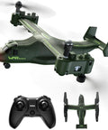 X550 RC Plane For Beginners And Adults, military-look display model with controller, high and low speed, 4-channel design.