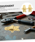 Super Cool 2 Pack Retro Toggle Latch Buckles For Wooden Chest Jewelry Box Lock Replacement Secure Hasp Hardware With Durable Antique Finish on workbench.
