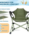 Kids Hammock Chair With Stand, Adjustable Folding Camping Chair for travel, portable green hammock seat with foam padding