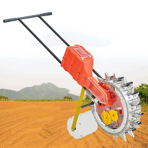 Hand Push Row Seeder With 16 Hole Planter No-Fuss Seed Sowing And Fertilizer Applicator For Corn Soybeans Peanuts Mung Beans Sunflowers