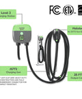 Go To Level 2 EV Charger 16 To 48 Amp With Ethernet WiFi RFID 25 Ft Cable FCC ETL Energy Star Zero Subscription Fee CMS Web And Phone App