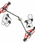 Complete 4WD Go Kart Transmission Kit With CV Axles Differential Reverse Gearbox Swing Arms Hubs Knuckles Brake Calipers Rotors And Drive Shaft For ATV UTV Quad Buggy 4 Wheelers, showing components laid out.