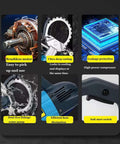 Kickass Heavy Duty Electric Ring Saw With Rolling Pulley Portable Wall Chaser Machine 8800W Motor features brushless motor and ultra-deep cutting.