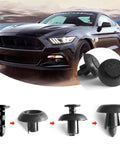 Toyota 7mm Engine Cover Clips Grille Push Type Retainer Fasteners Replacement Kit 20Pcs Black Nylon with Car