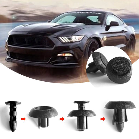 Toyota 7mm Engine Cover Clips Grille Push Type Retainer Fasteners Replacement Kit 20Pcs Black Nylon with Car