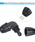 Drip Irrigation Elbow Barbed Fitting For 8Mm To 11Mm Tubing Garden Drip Tape Sprinkler System Black Pack Of 15 connector detail