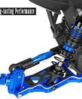 RC Upgrade Parts Kit For One Tenth Slash 2WD And Slash VXL 2WD Front navy blue A arm and shock assembly detail