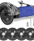3 Inch Air Cut Off Tool Kit With Five 3 Inch Cutting Discs, Pneumatic Metal Sheet Cutter, 20,000 RPM, Includes Wrench And Air Fitting