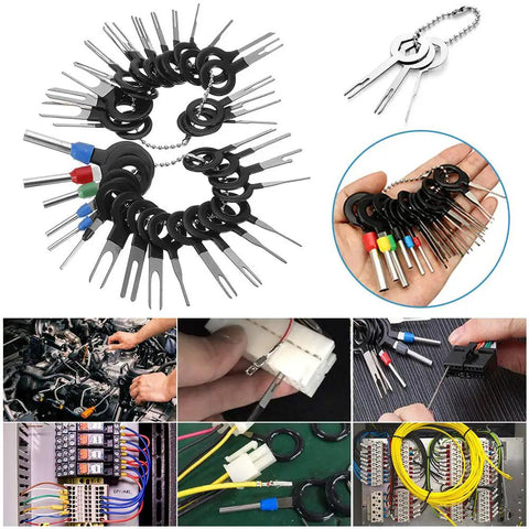 60 Piece Terminal Removal Tool Kit For Car Wiring And Electrical Connectors Pin Extractor Terminal Puller Depinning Tool Set
