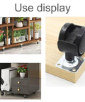 2 Inch Caster Wheels With Brakes, Swivel Nylon Plate Casters Set Of 4 installed on wooden furniture and cabinet