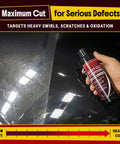 Heavy Cut Compound For Deep Scratches And Sanding Marks Remove Oxidation Pro Grade Car Paint Correction Polish For DA And Rotary Buffers Get That Smooth Auto Finish 16 Oz bottle on scratched black paint