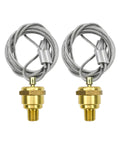 2 Pack One Quarter Inch NPT Air Tank Drain Valve With Sixty Inch Cable For Air Brake Reservoir And Air Compressor Drain On Big Rig Semi Trucks Replacement Compatible With 12105 N3613AD