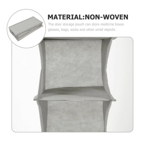 Keep Your Floor Space Sick And Clean With This Hanging Shoe Organizer Bag Featuring Multi Layer Pockets And Solid Nonwoven Material Ideal For Closets Doors And Dorms To Store Every Pair Of Kicks Without Any Hassle with grey non-woven fabric.