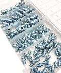 Top Rated 110 Piece Grease Nipple Assortment Kit With One Way Check Valve Stops Backflow For Heavy Duty Hydraulic Car And Truck Maintenance Jobs, plastic box