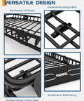 Heavy Duty Roof Rack Cargo Basket 46 Inch By 36 Inch Universal Carrier with reinforced link panels and u-bolt mounting.