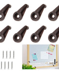 20 Pack Brown Plastic Glass Retainer Clips For Bathroom Mirrors And Cabinet Doors Heavy Duty Window Holders, 8 clips displayed.