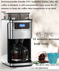 Fully Automatic Espresso Machine With Built In Grinder And Sleek Stainless Steel Body, set 24 Hour Timer for brewing coffee.