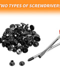 Top Shelf Chicago Screws M4 X 3mm 50 Pack Cross Binding Rivets For Leather Crafts And Scrapbook Albums Heavy Duty Steel With Slick Matte Black Coating No Nonsense Fasteners Straight Fire, black binding screws with screwdrivers