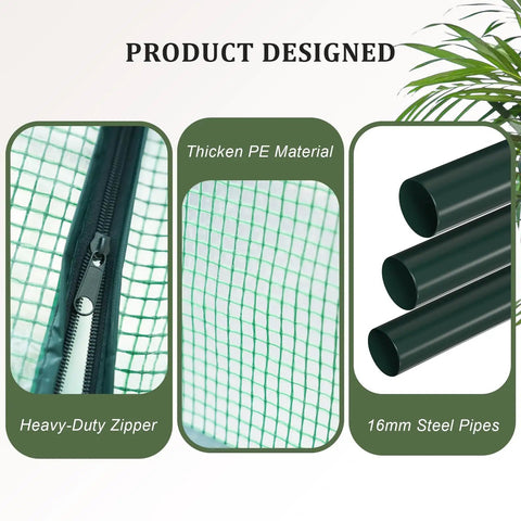 Portable 3 Tier Plant Greenhouse For Indoor And Outdoor Use With Heavy Duty Powder Coated Steel Frame And Durable PE Cover, Ideal Seedling Starter Rack For Small Spaces And Busy Indoor Gardens
