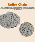 40SS Stainless Steel Roller Chain, 10 Feet With Connecting Links, 240 Links, heat treated for tough industrial use