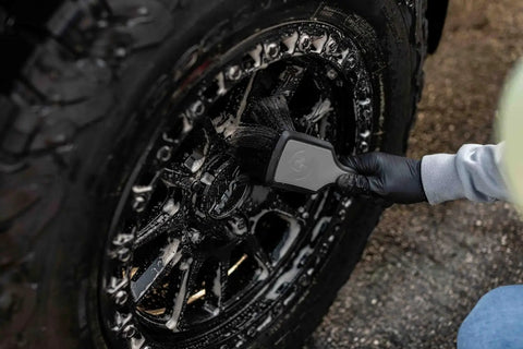 ProGrip Wheel Face Brush With Ergonomic Rubberized Handle Pro Grade Wheel Cleaner Brush Soft Flagged Tip Bristles for wheels