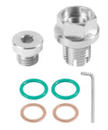 Premium Universal Engine Oil Drain Plug Kit made from Durable 304 Stainless Steel That Seals Like A Dream Includes Wrench And O-Ring For Easy Install On Cars SUVs Sedans Trucks And Rvs Without Breaking The Bank, M14.1-1.5 with washers