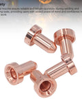 9 8211 Brass Plasma Cutting Torch Nozzle For SL60 SL100 60A Replacement Pro Grade Brass Tip, Pack of 10, angled view