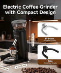 Aaobosi Cordless Burr Coffee Grinder Rechargeable With 60 Settings And Anti Static Design Digital Timer Touchscreen Portable Electric Hand Grounds For Espresso Pour Over French Press Travel And Camping Adventures on kitchen countertop.