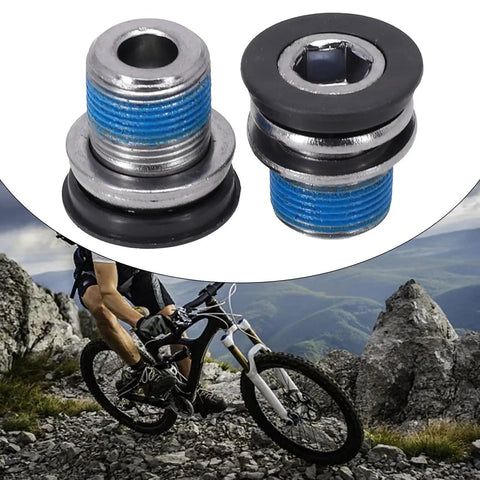 2 Pack Heavy Duty Steel M15 Crank Arm Bolts Perfect For ISIS Axle Systems And Es25 Center Shafts On Ebikes Give Your. M15 steel bolts with seal caps, shown in two angles