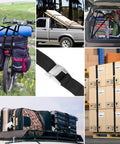 Six Pack 2.1Ft Lashing Straps With Buckle Beefy Heavy Duty Adjustable Tie Down Straps 65x2.5cm 100kg Capacity in various uses