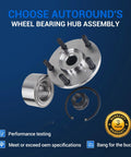 Front Wheel Bearing And Hub Assembly Direct Fit Replacement Ready To Roll For Honda Accord 1998 2002 Non ABS And Acura TL 1999 2003 And Acura CL 2001 2003 Wheel Hub Replacement 5 Lug with components displayed