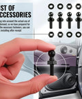 Close-up of 4 Piece 10mm Ball Stud Kit For Gas Struts With M6 Thread Includes Spacers And Nuts Built Tough For Lift Support
