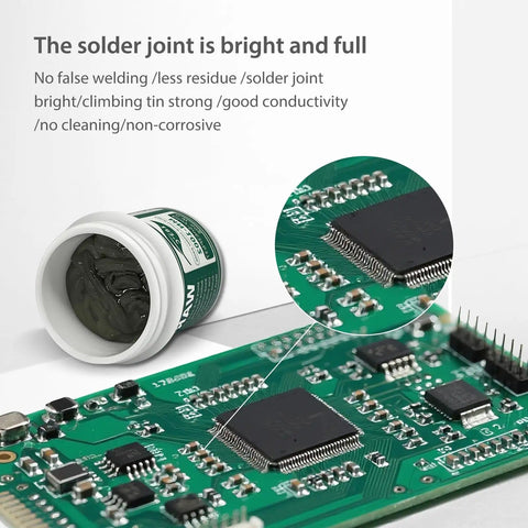 Sn63 Pb37 SMD Solder Paste For Phone Repairs No Clean Tin Lead Alloy Pro Grade Low Temperature 183C on PCB with can.