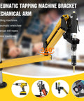 Aluminum Alloy Cantilever Support Frame With 360 Degree Flexible Arm For Pneumatic Tapping Machines in workshop setting.
