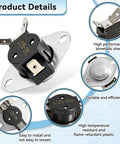 Dryer Thermostat Limit Switch Replacement 501993 60T11 L125-31C black durable part with installation features
