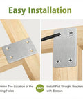 Heavy Duty Stainless Steel Corner Brackets Set Of Five Furniture Hardware With Mounting Screws Ultra Tough Shelf Support Connectors installation guide with wood framing and metal brackets.