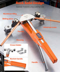 VEVOR Ratcheting Tubing Bender Kit For 1/4 To 7/8 Inch With 7 Aluminum Dies showcasing aluminum alloy materials and sliding piece design.