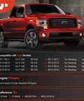 Red Ford F-150 truck compatible with 5.0L V8 Engine Oil Dipstick For Ford F-150 And Mustang 2011 2012 2013 2014 Replaces BR3Z6750A