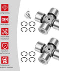 Rear Driveshaft U Joint Set For Can Am Renegade Commander Traxter Quest Maverick Outlander Beefed Up Heavy Duty OEM Replacement Kit With OE Numbers 703000022 705500304 715500371, showing two U-joints and installation components.