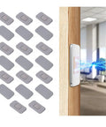 No Drill Magnetic Cabinet Door Catch With Adhesive Backing, Stainless Steel Magnets For Kitchen, shown on cabinet
