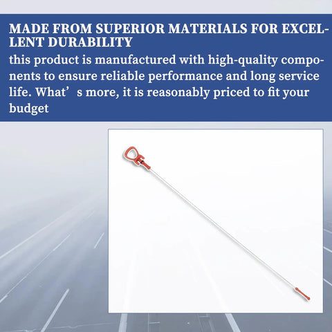 Oil Dipstick For Mercedes-Benz C250 2012 2013 2014 2015 Replacement Part 2710108001 showing durable white shaft and red handle