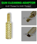 Brass Rifle And Handgun Cleaning Rod Adapter Kit With Three Thread Adapters For Bore Brushes 5-40 to 8-32, brass