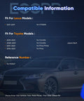 Compatibility chart showing Lexus and Toyota models for Rear Left And Right Wheel Hub Bearing Assembly With ABS For Lexus CT200h 2011 2017 Toyota Prius 2016 2020 Prius Prime 2017 2021 5 Lug OE 512547 Direct Fit