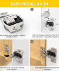 Installation steps for 2 Pack Easy Swap Replacement Cups for 110 Degree Compact 33 Hinges Self Closing Direct Replacement