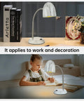 Sleek Marble Desk Lamp With Flexible Gooseneck Neck E26 LED Compatible Metal Build And Soft Glare Free Reading Light That Hits Different for study setup.