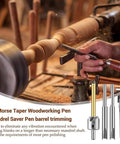 Straight Shots Precision Pen Mill Trimmer Kit With 8 Inch Turning Mandrel And Dual Pilot Cutter Shafts For Flawless Blank Prep in woodworking shop.