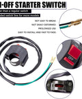 Universal Seven Eighth Inch Mini Bike Throttle Control Assembly Kit For Predator 212cc 196cc And GX160 GX200 Clones Coleman CT200U MB200 Axis M200 Tillotson Engines Go Kart Tiller Upgrade For Sick Performance on-off starter switch with cables and connectors.