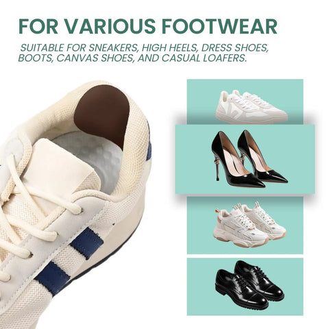 24 Pcs Shoe Repair Patches Kit For Sneakers Heels And Dress Shoes Ultra Soft Breathable Fabric Patches show with sneaker and heel