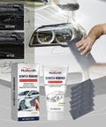 Car Scratch Remover Kit With Polishing Pad And Repair Cream For Quick Paint Restoration, Fix Minor Scratches And Scuffs, 2.12oz All In One DIY Auto Body Repair Kit showing application on car surface